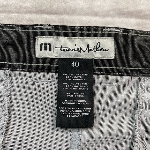 Travis Mathew Shorts Men's 40 Gray Golf Chino Stretch Flat Front Casual - Picture 8 of 14